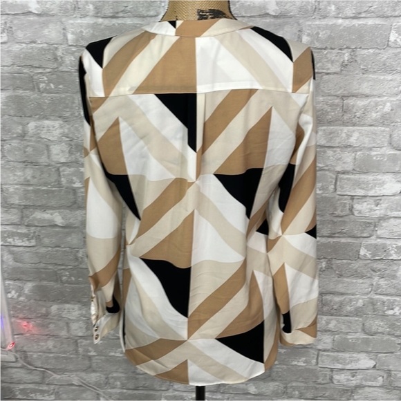 New York & Company Geometric Print Blouse - Picture 3 of 6